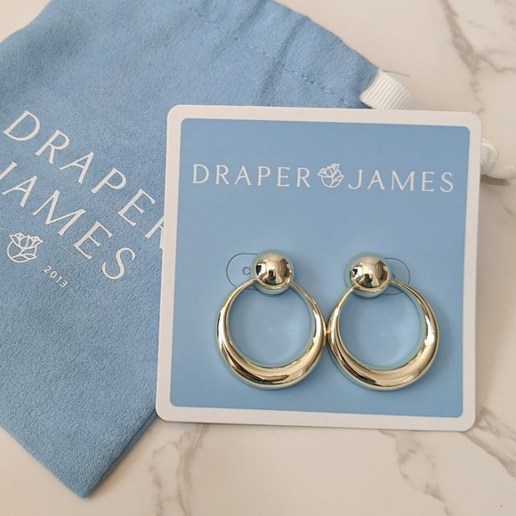 Draper James Gold Doorknocker Earrings - Picture 2 of 4